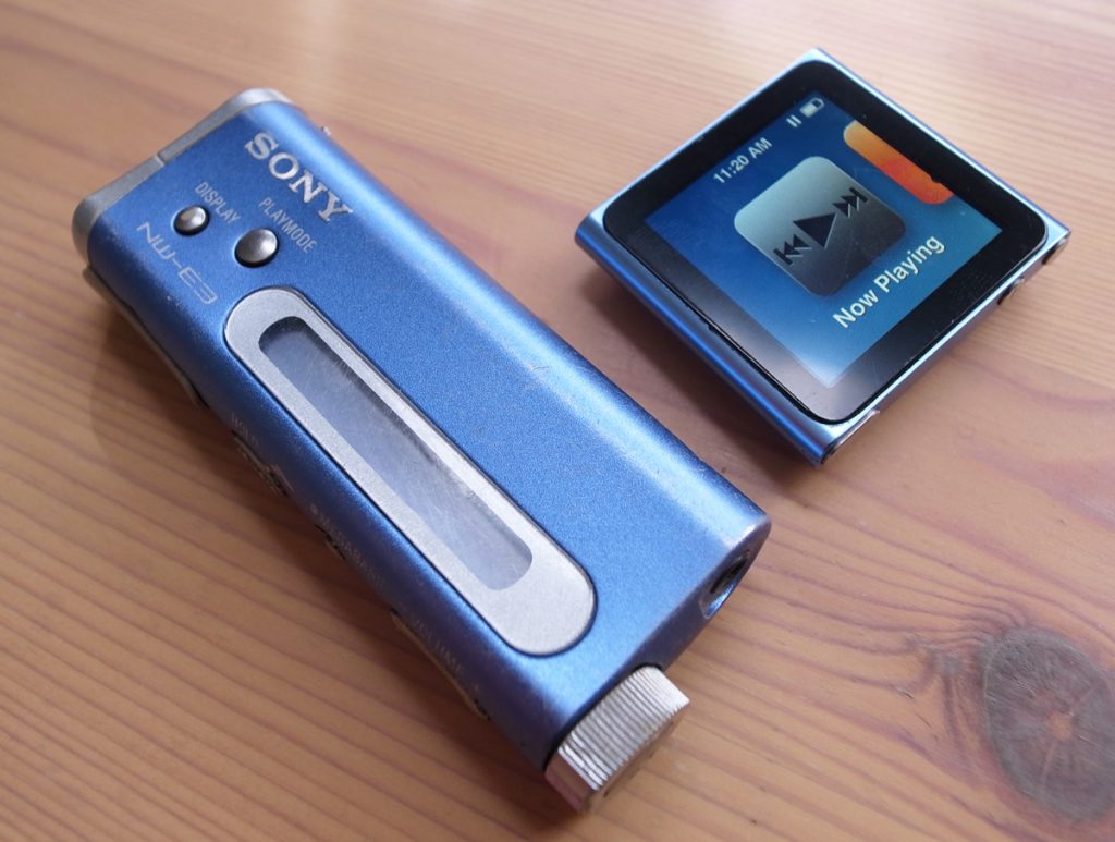 Sony NW-E3とiPod nano