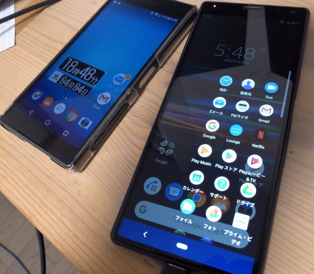 Z5CompactとXperia10